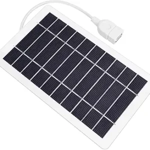 usb solar panel charger, portable solar panel kit for camera, cell phone charging, camping, hiking, outdoor travel 5v 5w